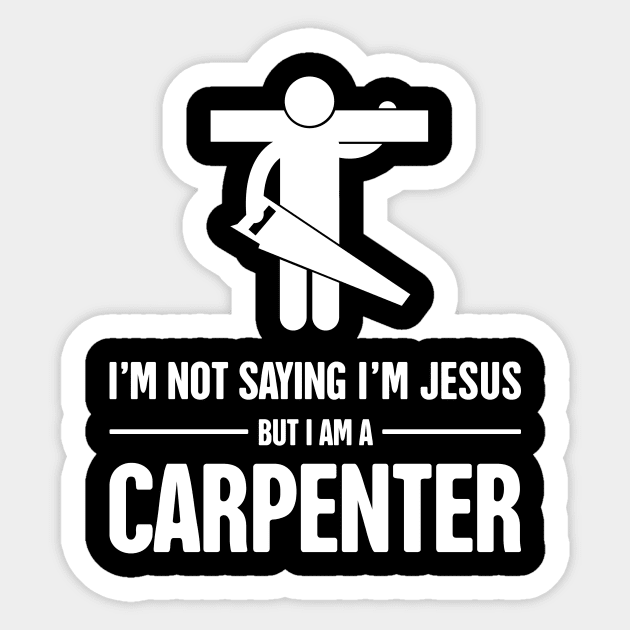 Funny Christian Carpenter Jesus Graphic Sticker by MeatMan